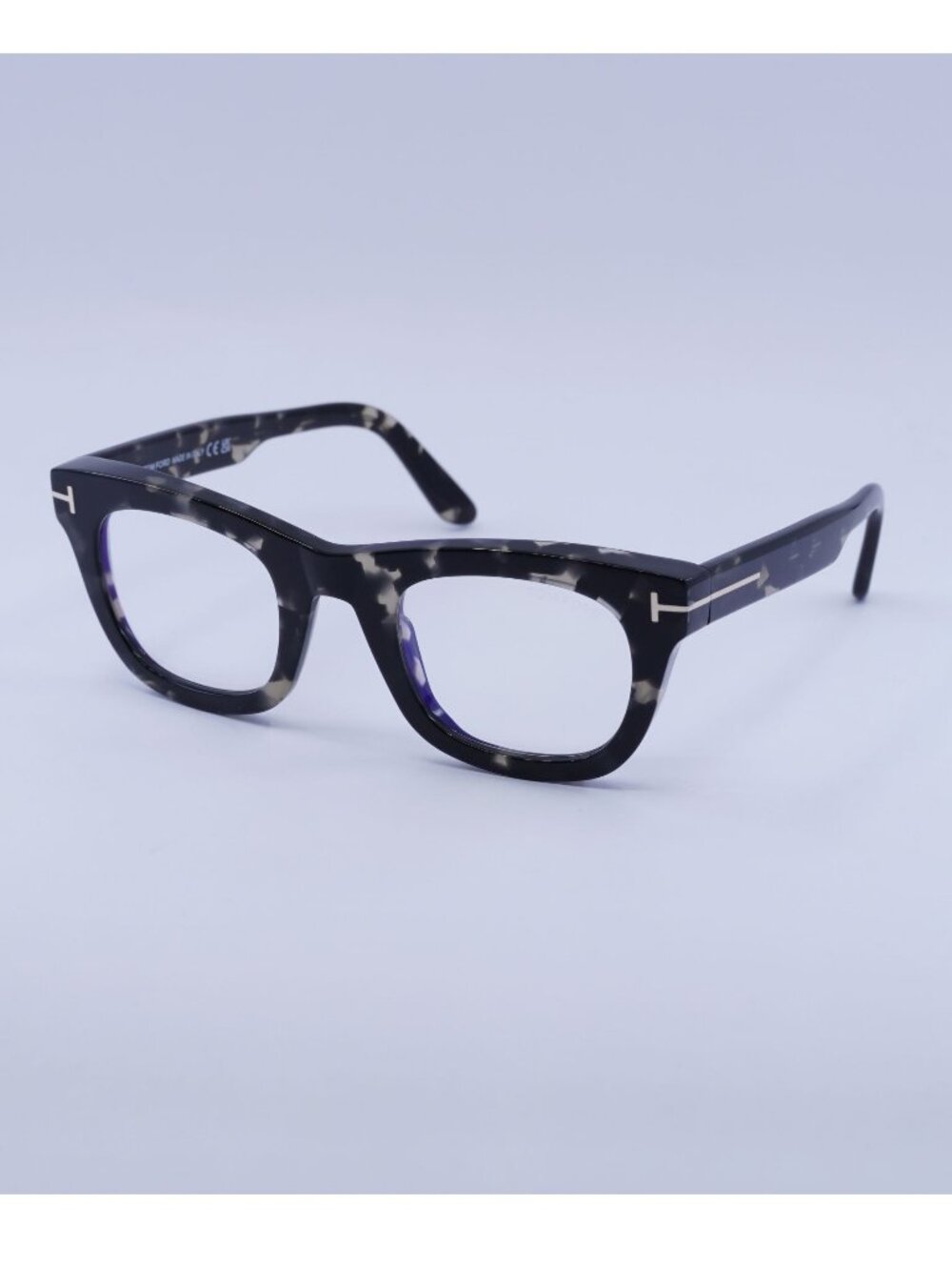 Tom Ford FT5872-B 005 Eyeglasses Black Havana 48mm Square Frame, Blue Light Bloc